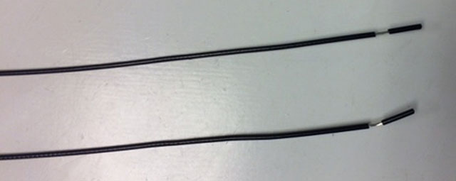 Photo of UL1007 20AWG hookeup wire stripped.