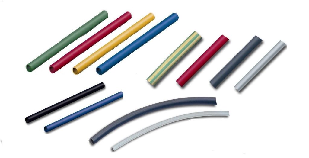 types of heat shrink tubing in many colors