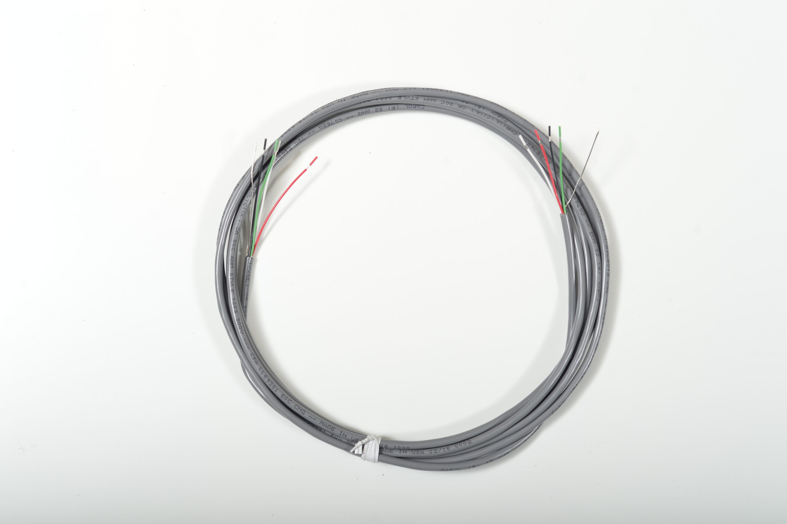 multiconductor cable coiling tie wrap