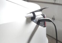 tesla charger in garage