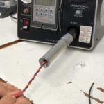 Twisting a UL1015 wire on a machine